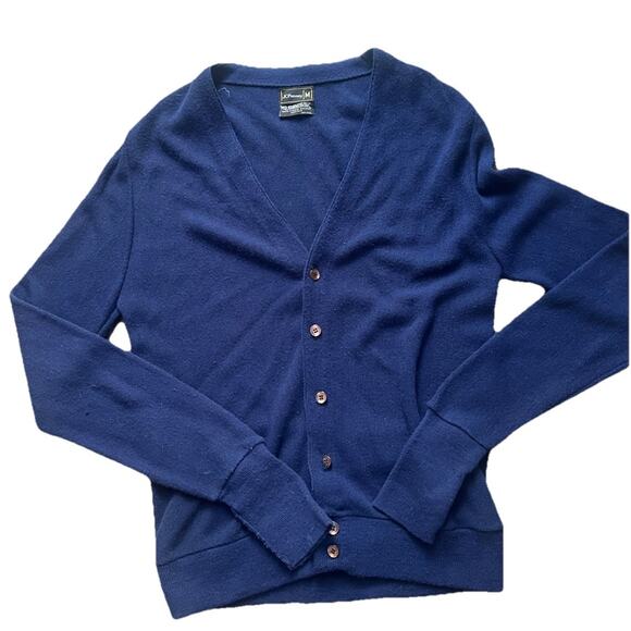 Vintage Classics Grandpa Cardigan Sweater Orlon Acrylic Made In USA Size Medium - Picture 1 of 3